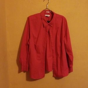 Womens red liz Claiborne blouse